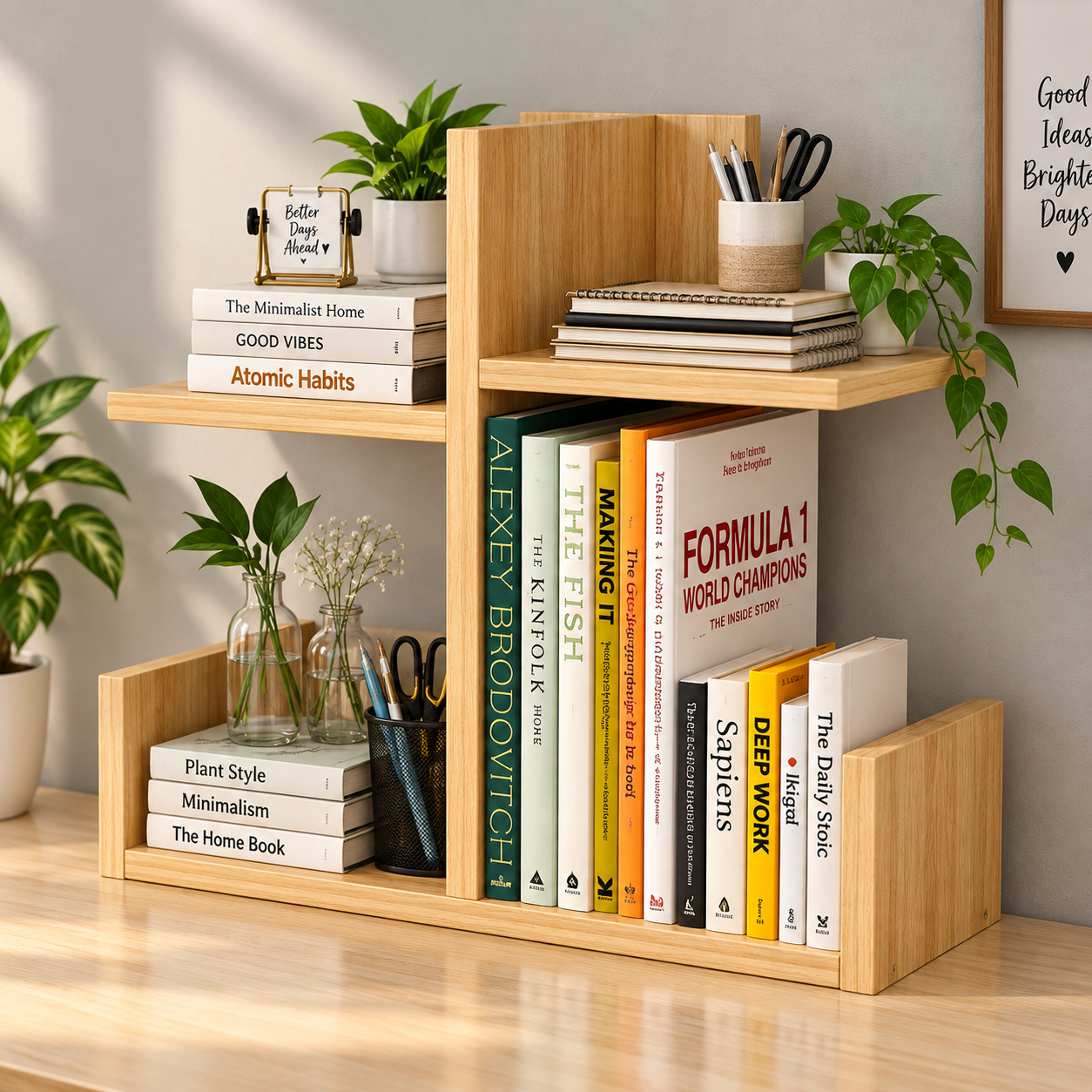 Premium wooden bookshelf by RASTWOOD
